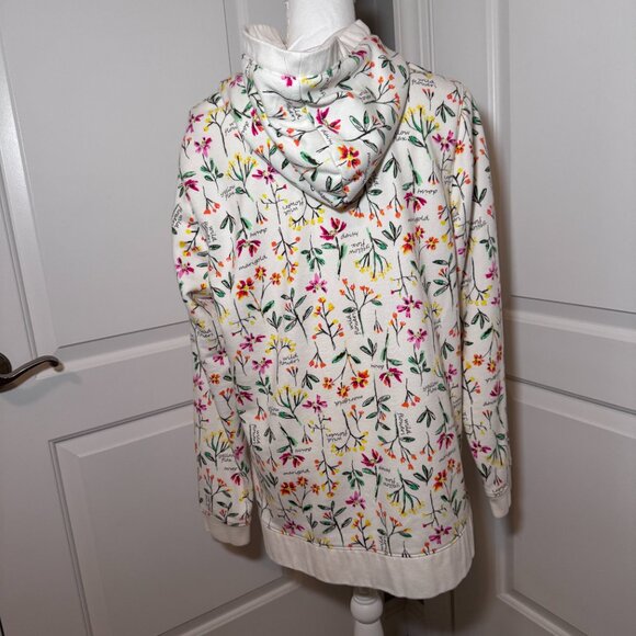 Lands' End Floral Hoodie size large - Picture 4 of 11
